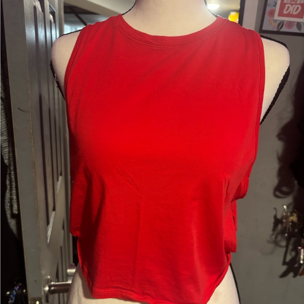 CRZ YOGA Red Sleeveless Women's Top